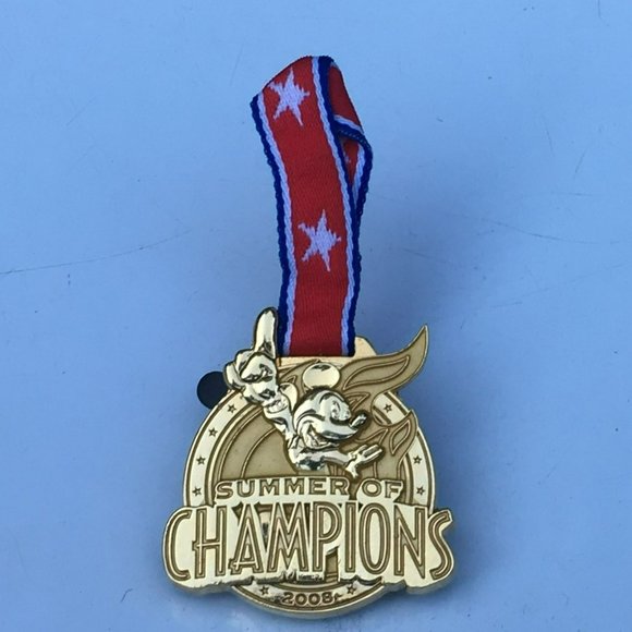 Disney Pin - Summer of Champions 2008 - Gold Medal - Picture 1 of 4